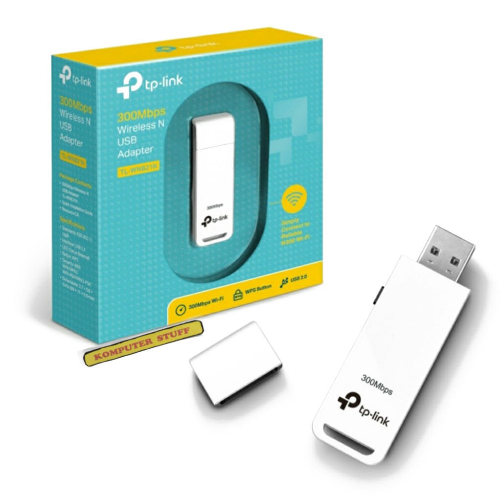 TP-Link TL-WN821N 300Mbps Wireless N USB Adapter Penangkap Sinyal Wifi