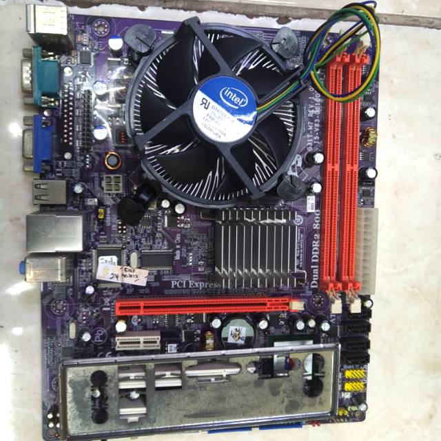 Paket mainboard lga 775 g31 ddr2 prosesor core 2 duo E8400 plus fan