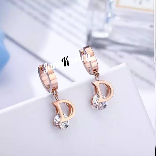 Anting titanium asli anti karat tidak alergi AP-2