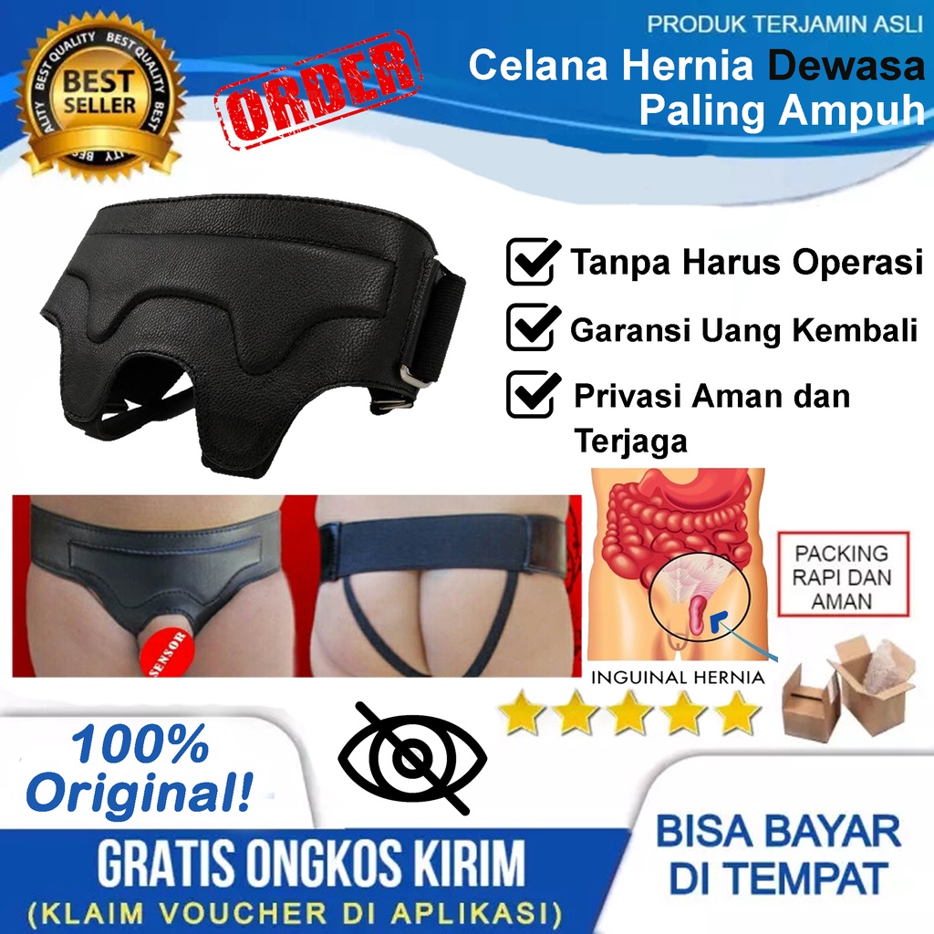 Celana Hernia Dewasa - Celana Hernia Pria Dewasa Ori Paling Ampuh Terbuat dari Kulit Lembut - Celana