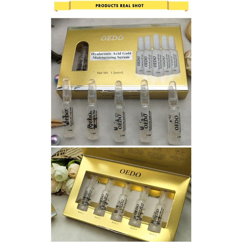 [5 PCS / Box] Oedo Hyaluronic Acid Serum Pelembab Wajah Kecilkan Pori-pori Penghilang Bintik Wajah