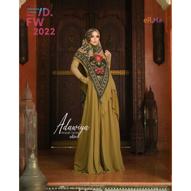 [ER.HA SYARI] GAMIS SYARI TERBARU / DRESS SET PRINTING " ADAWIYA SET " by ERHA