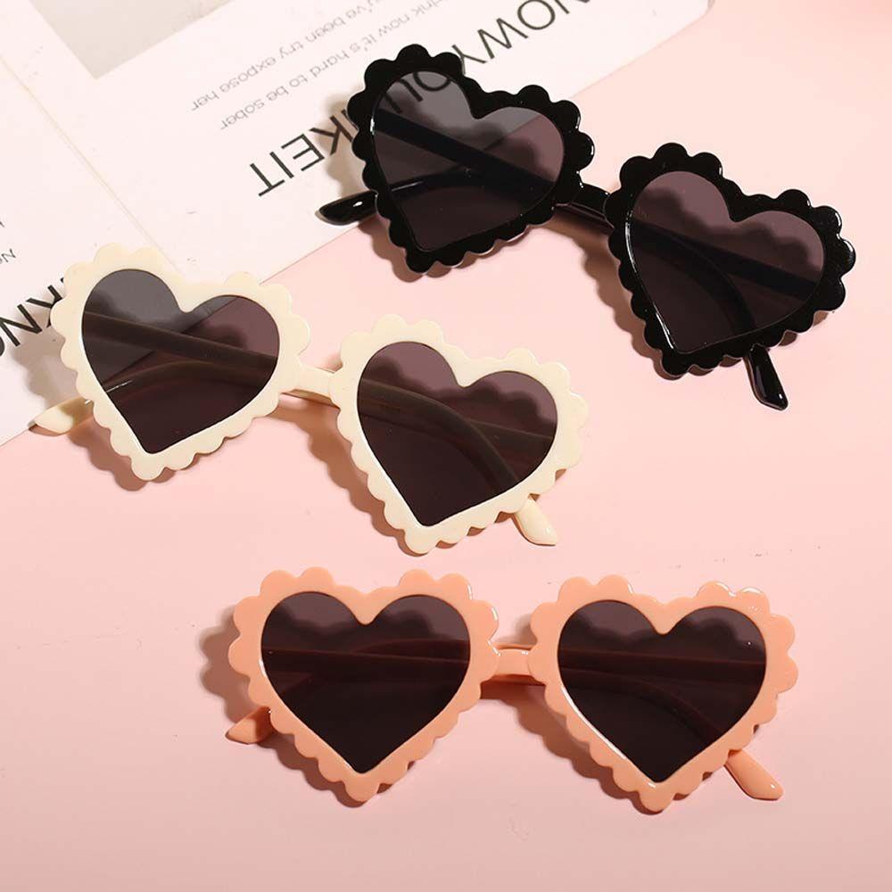 Mxbeauty Heart Kids Sunglasses Lovely Girls Kacamata Matahari Cinta Hati Lucu Pelindung Mata Anak Sunglasses