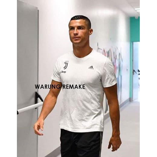 Kaos Ronaldo Baju Combed 30S Distro Adidas Juve Juventus Training Jeep