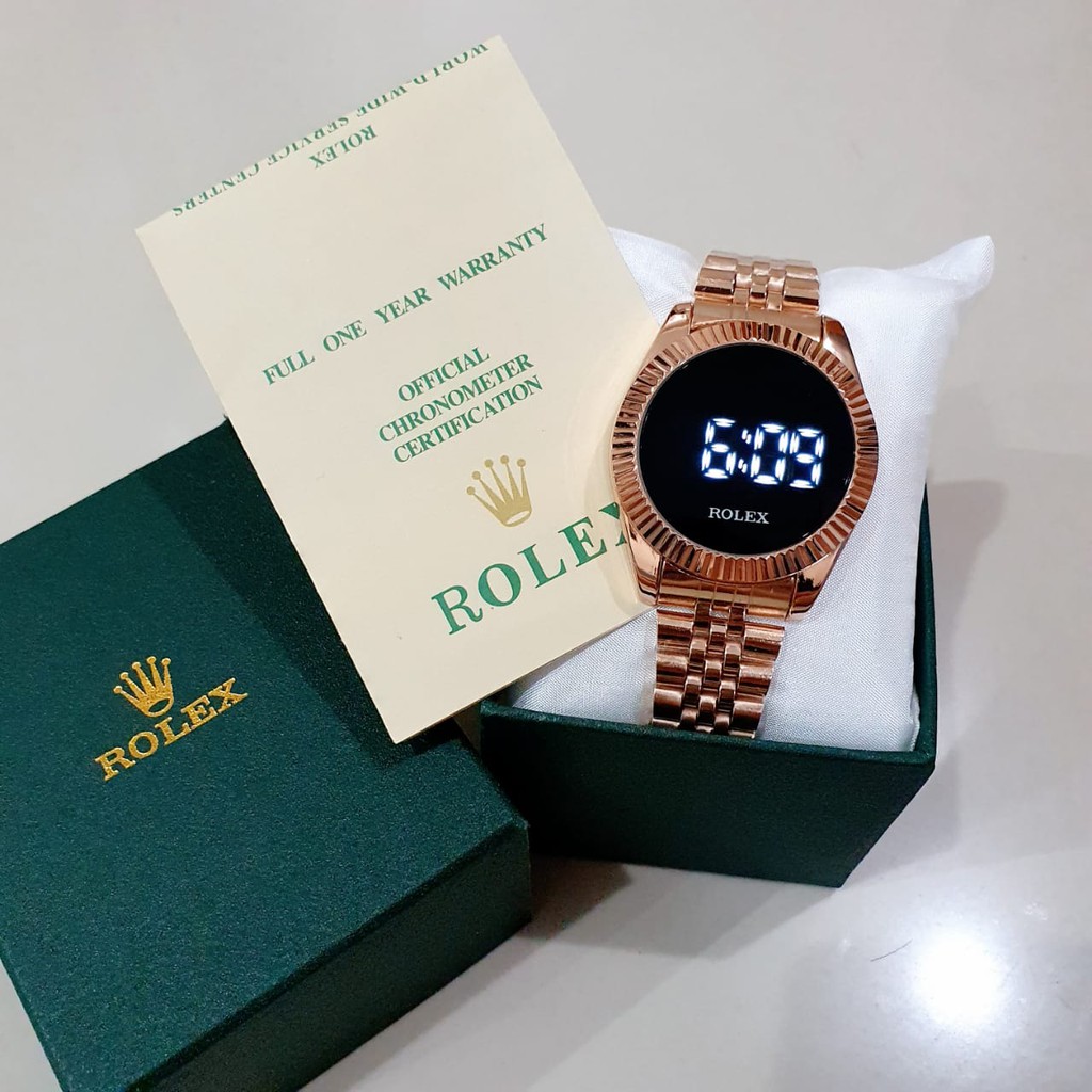 JAM TANGAN WANITA / LADIES ROLEX DIGITAL LED TOUCHSCREEN BOX EXCLUSIVE