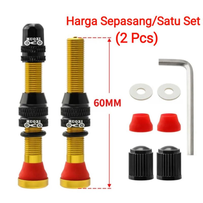 Pentil Sepeda Tubeless Schrader AV Pentil Besar American Tubeless Tire Valve Pentil Besar Sepeda Gold