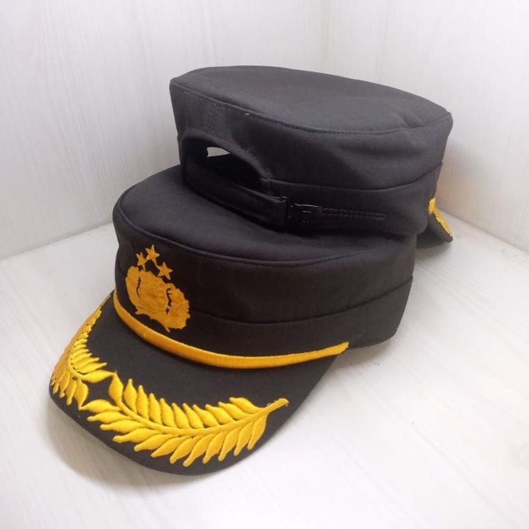 Topi Komando Polri Pamen Coklat