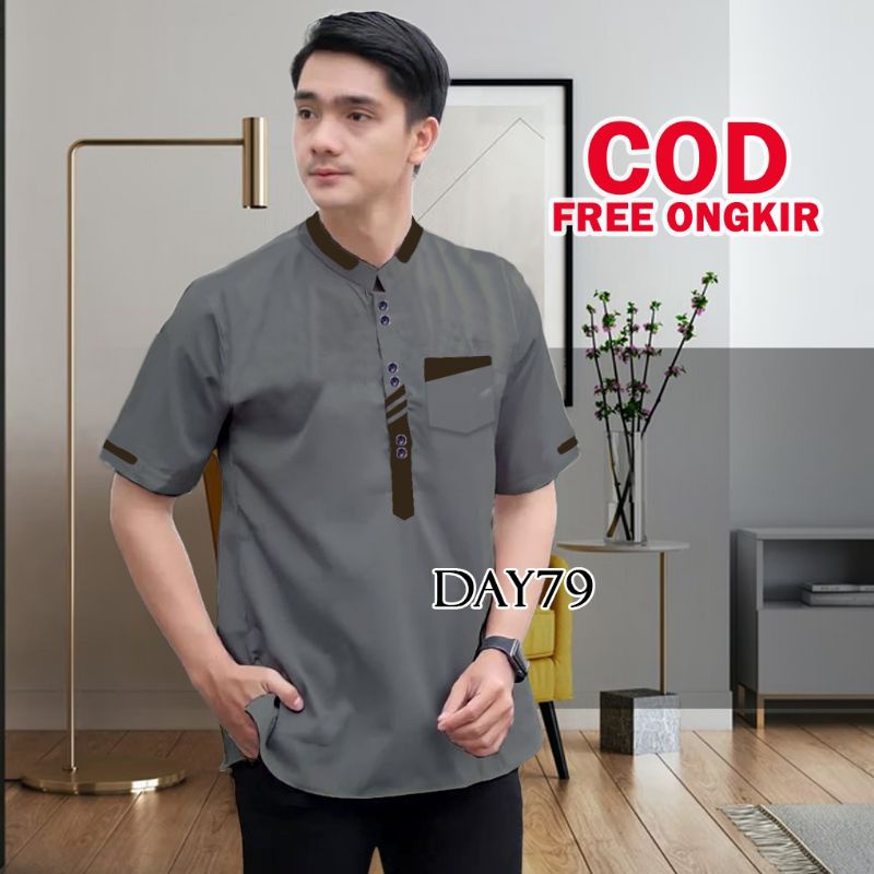 koko kurta baju pria dewasa lengan pendek