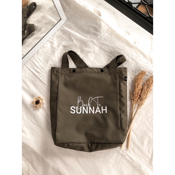 Back To Sunnah | Lana Bag | Totebag Katun Drill(Twill) | Totebag Kajian | Totebag Dakwah