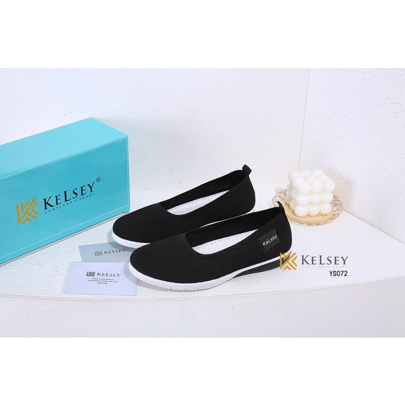 (GRATIS ALAS KAKI) Kelsey Sepatu Flat wanita YS072 Sepatu Wanita Slip On