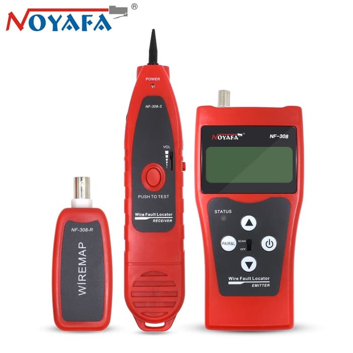 TESTER KABEL LAN COAXIAL TELP TRACKER DIGITAL NF308 NF-308 NOYAFA ORI