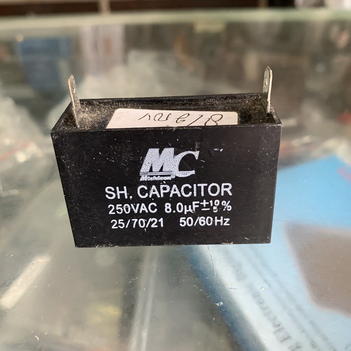 Kapasitor MC 8uf 250v Micro Capasitor Kipas Angin Mesin Cuci Pompa Air