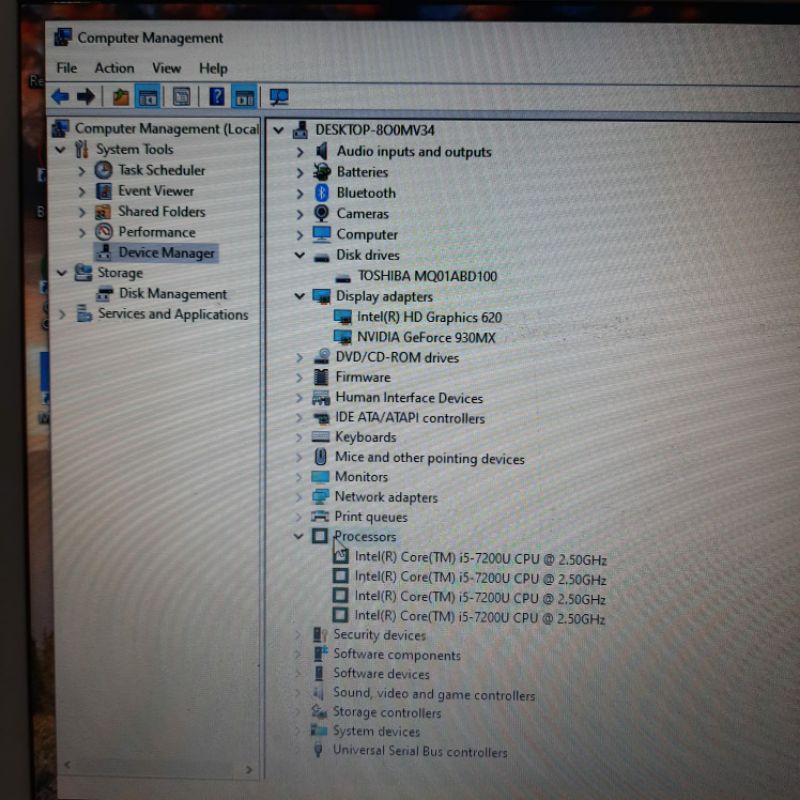 Laptop Asus Vivobook A442UR Cor i5-7200U Doble vga Nvdia Geforce 930Mx dedicated 2GB Ram 8GB HDD 1TB mulus