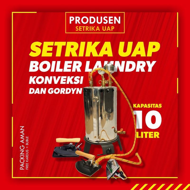 gratis ongkir setrika uap gas laundry boiler 5  7  10  15 liter