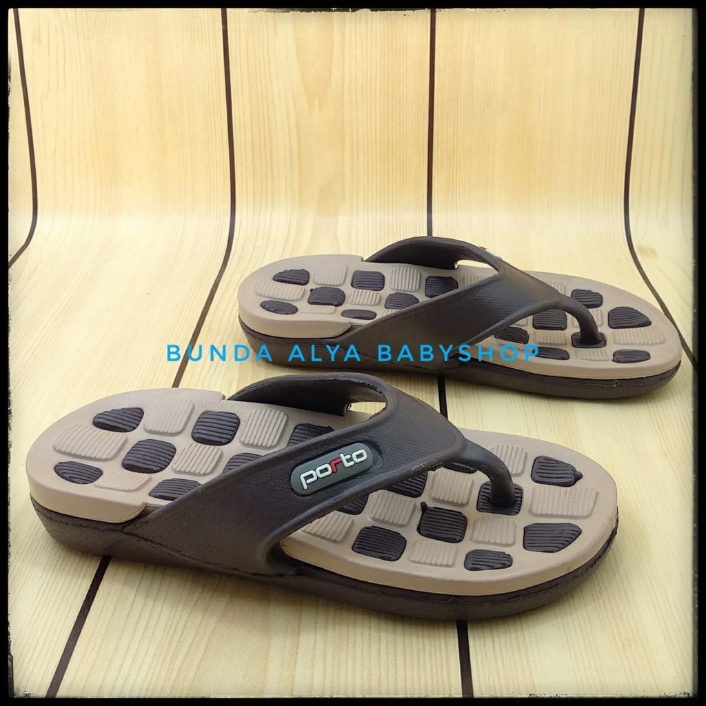 Sendal Anak Laki Laki Jepit Usia 5 6 7 Tahun COKLAT Karet Anti Licin - Sandal Anak Laki Casual Anti Licin Size 30 -35