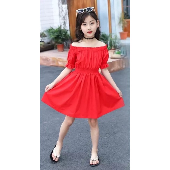 QFS - DRESS KIDS ANLYN / HITAM / NAVY / TERBARU