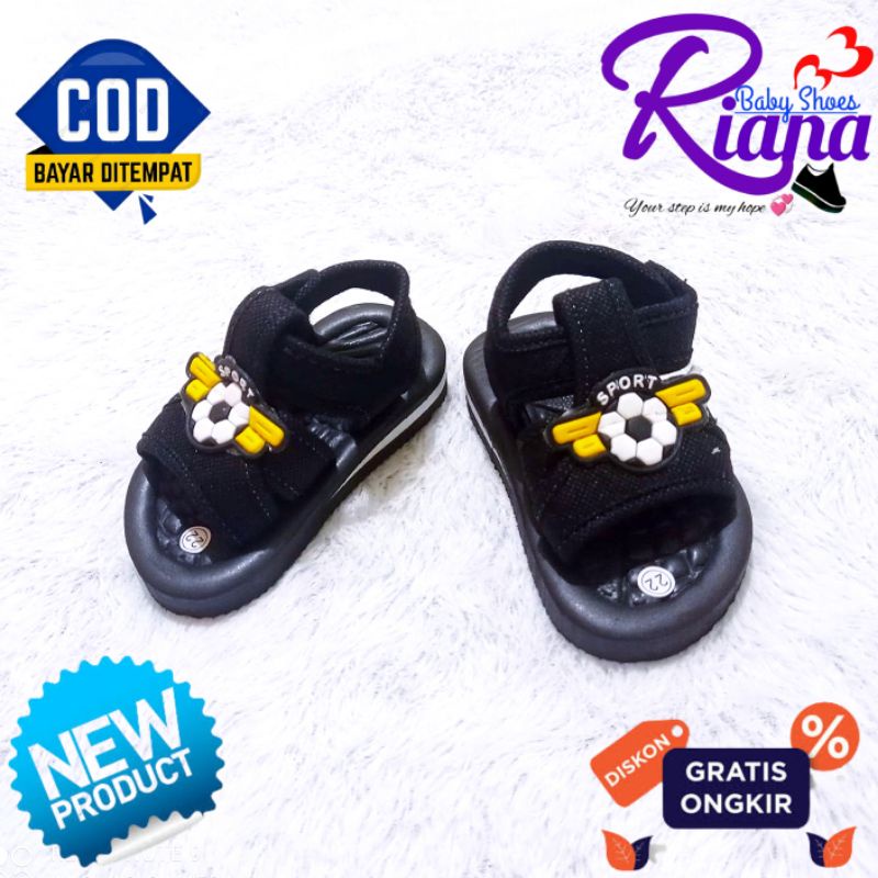 Sandal bayi sandal gunung motif sport usia 8-18 Bulan