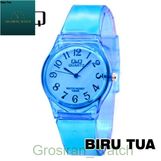 Jam Tangan Pria/Wanita Q&amp;Q Jelly Transparan -16 [G_W]