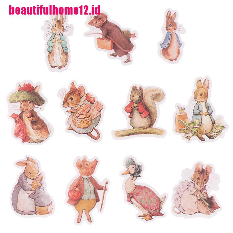 【beautifulhome12.id】11Pcs Stickers DIY Scrapbooking Cartoon Peter Rabbit Album Sticker Pack