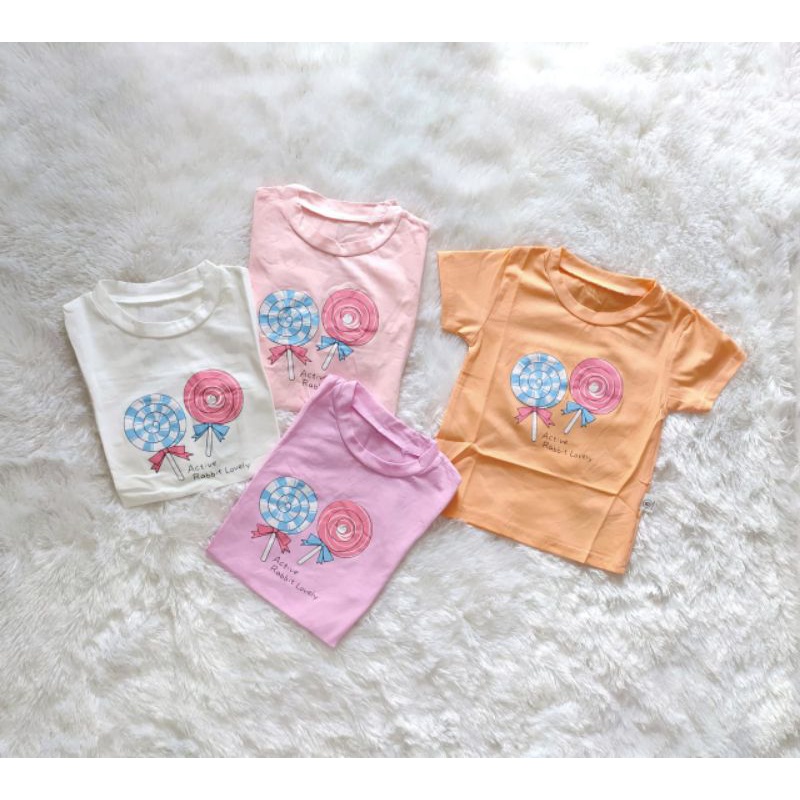 Kaos Import Anak Cewek Kaos Girl 0-3 Tahun  Bahan Super Adem