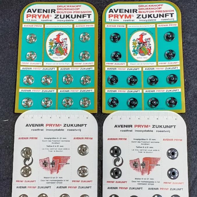 

Kancing Jepret / Kancing Cetet 13 Mm Prym - Box(Isi 5 Lembar)