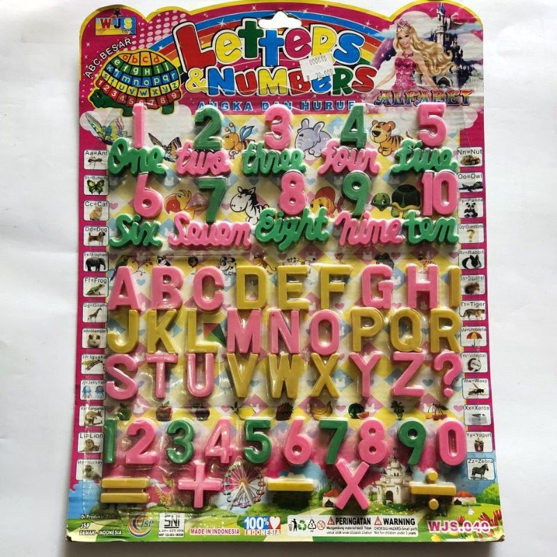 Mainan edukasi Huruf dan Angka