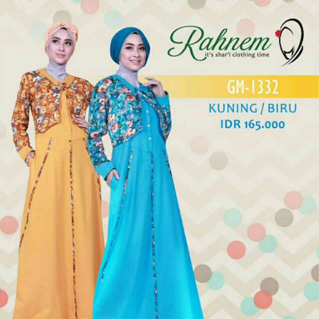Rahnem Diskon s/d 30% - Gamis GM 1332 & Couple Sarimbit Pasangan Ibu Anak