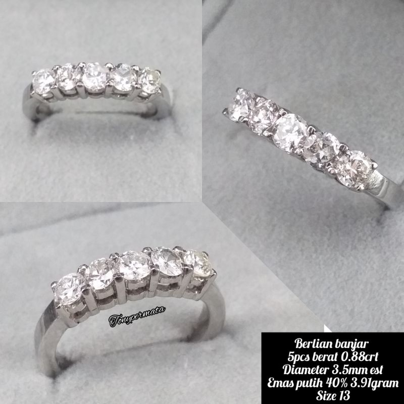 cincin listring Emas berlian banjar