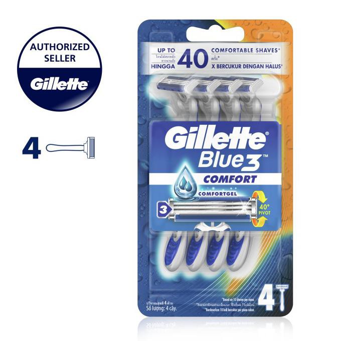 

Gillette Alat Cukur Blue 3 Biru Razor Pisau Cukur isi 4