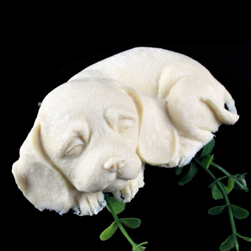 SIY  3D Dog Silicone Candle Molds Cute Puppy Soap Molds Chocolate Cake Baking Moulds