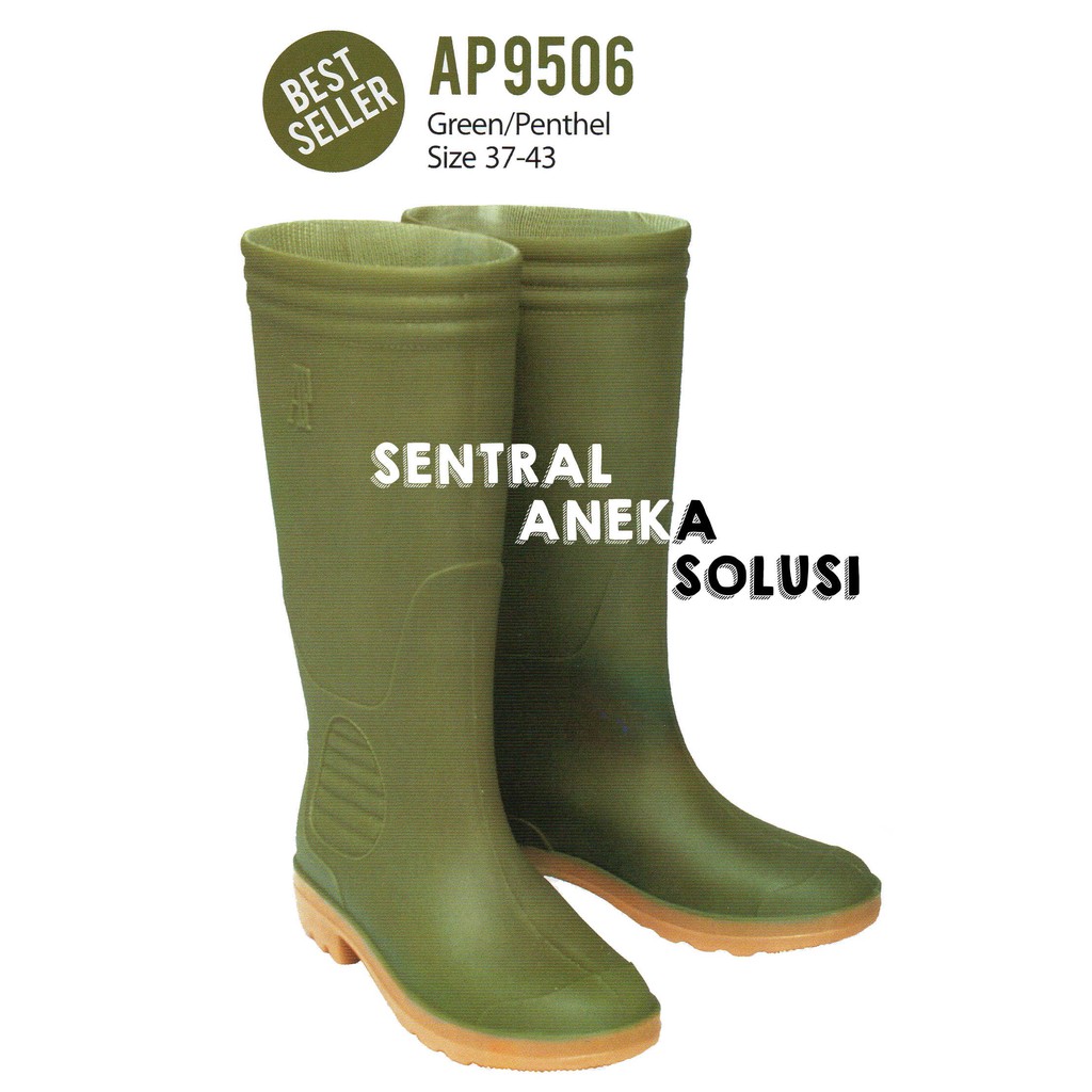 TERMURAH!!! ap boots 9506 gr sepatu boot tinggi hijau original perkebunan lapangan