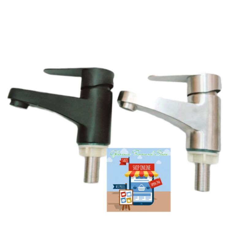 KRAN AIR WASTAFEL HITAM / DOFF SATIN STAINLESS STEEL SUS 304