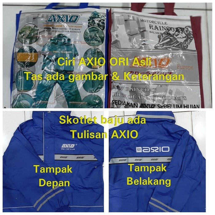 ASLI JAS HUJAN AXIO EUROPE 882 BERANI ASLI 100% ORIGINAL SETELAN CELANA AXIO Stelan BERMUTU DISKON