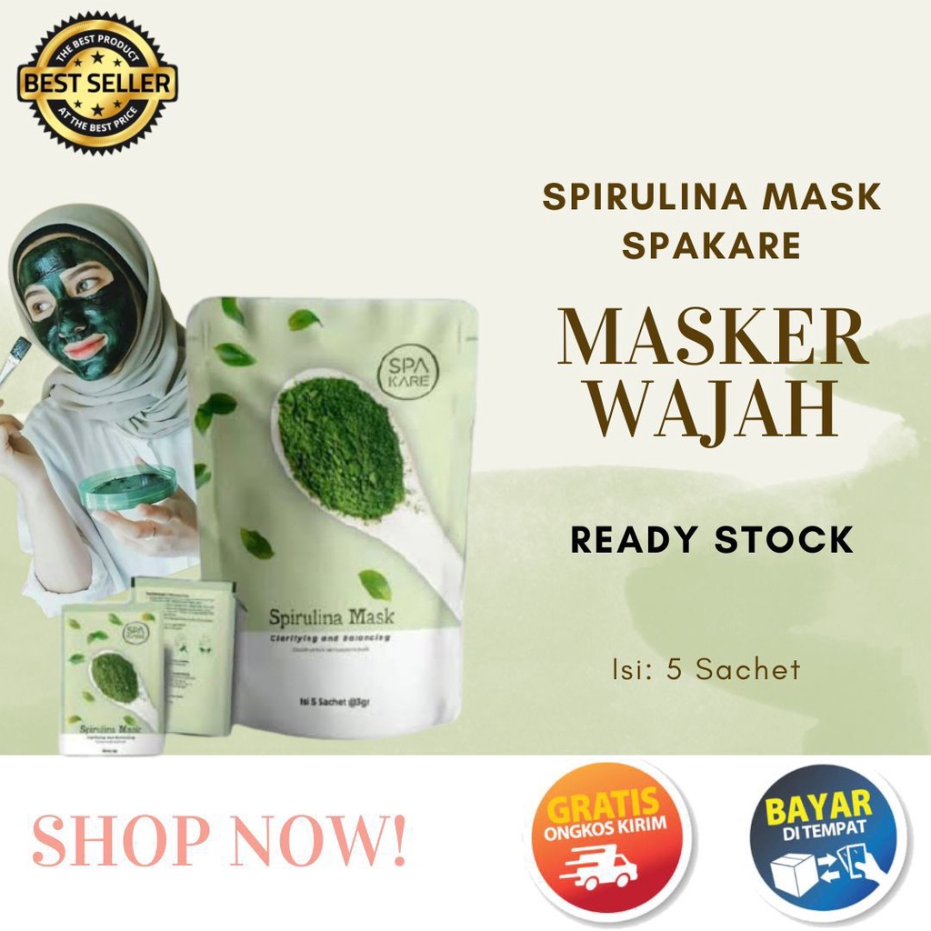 [PROMO] SPAKARE SPIRULINA MASK || NEW PRODUK MASKER SPIRULINA TERBARU TIENS || ORIGINAL