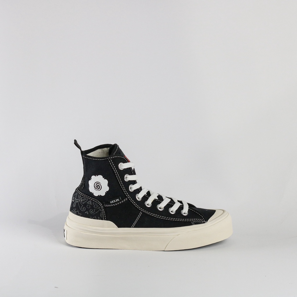 SEIJA Borneo (High Cut) Canvas Black/White Size 46