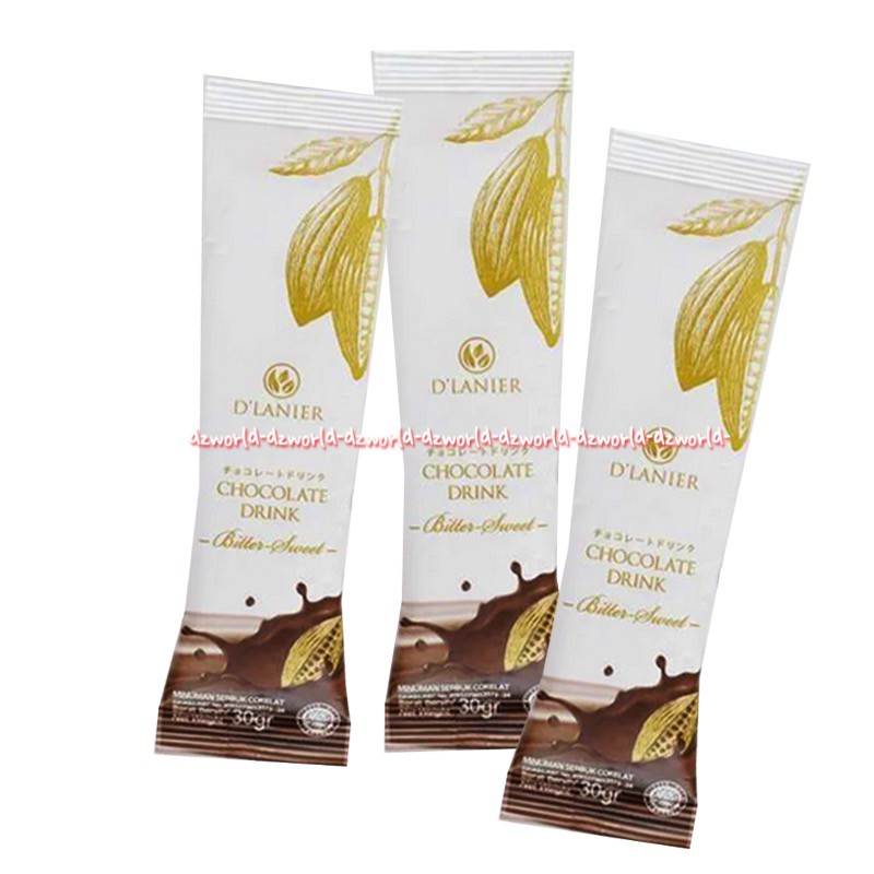 D'Lanier Chocolate Powder Drink Bitter Sweet 30g 8Sachet Dlanier D-lanier Minuman Serbuk Cokelat Powders Drinks