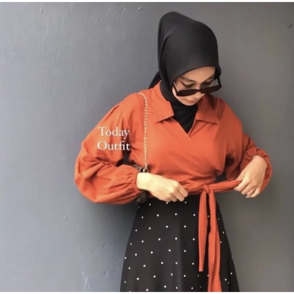 KAIRA CROP WRAP BLOUSE | DESITA CROP WRAP BLOUSE | WRAP TOP | KALEA WRAP TOP | LOLY TOP BASIC