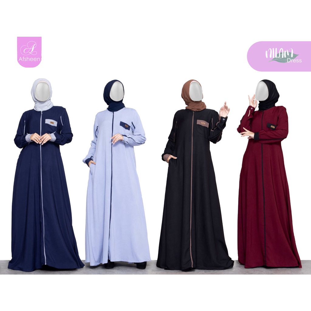 GAMIS DEWASA NILAM DRESS BY AFSHEEN