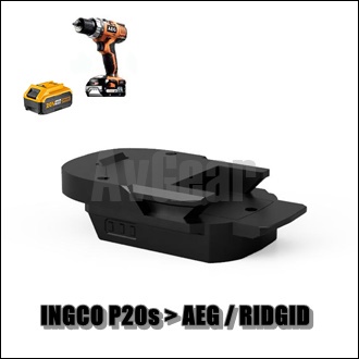 Adapter Aeg/Ridgid | Ingco ke Aeg/Ridgid Hadap Depan