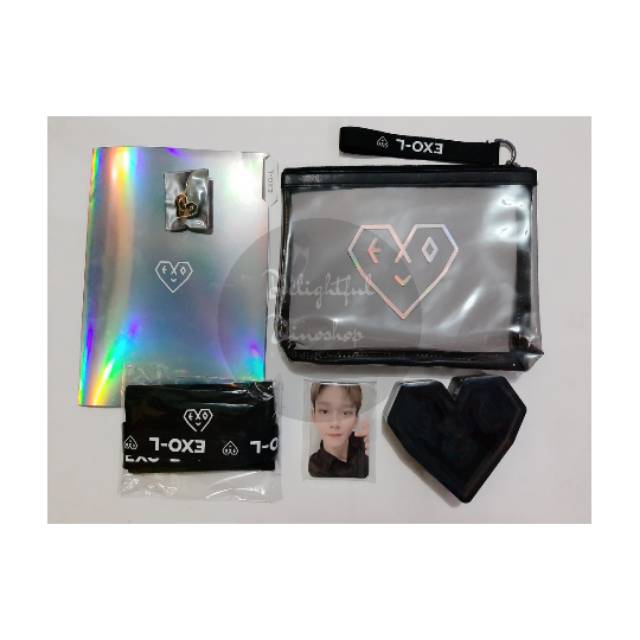 (READY STOCK) EXO OFFICIAL FANCLUB EXOL WELCOME KIT SHARING PHOTOCARD POUCH POSTER POSTCARD