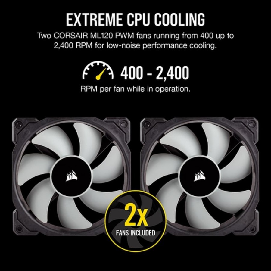 Corsair Hydro Series iCUE H100i RGB PRO XT CPU Cooler | CPU Fan