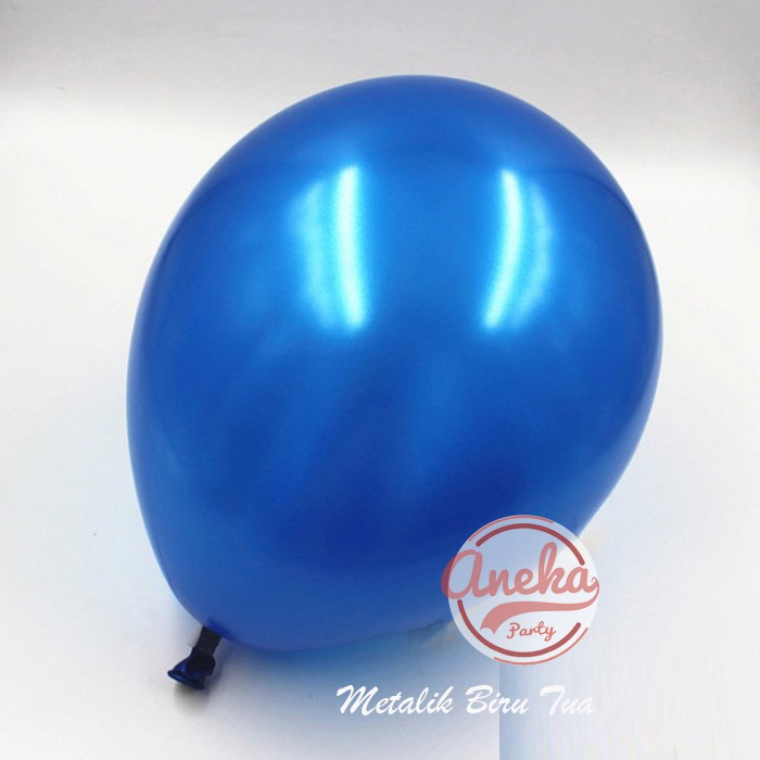 Balon metalik Biru Tua / Balon latex / Balon Metalik 12 inch / Balon Warna Biru Tua metalic