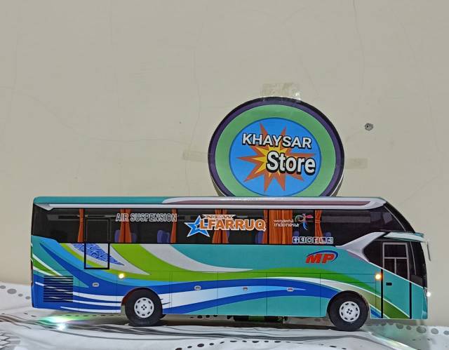 Miniatur bus bis SR2 ALFARUQ plus lampu