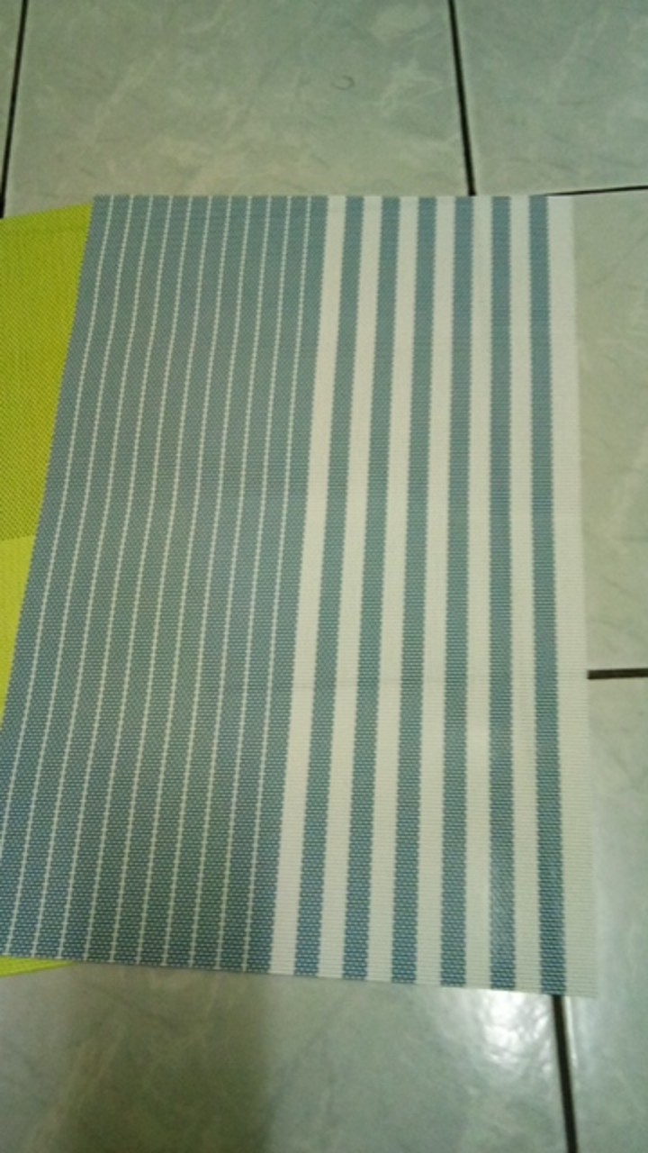 Tatakan Piring Gelas Tahan Panas Alas Makan Minimalis Pvc Place Mat Garis Garis F762