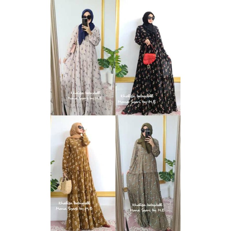 GAMIS KHALISA DRESS ORIGINAL MONA SYARI BY ME CERUTY BABYDOLL (GAMIS ONLY)