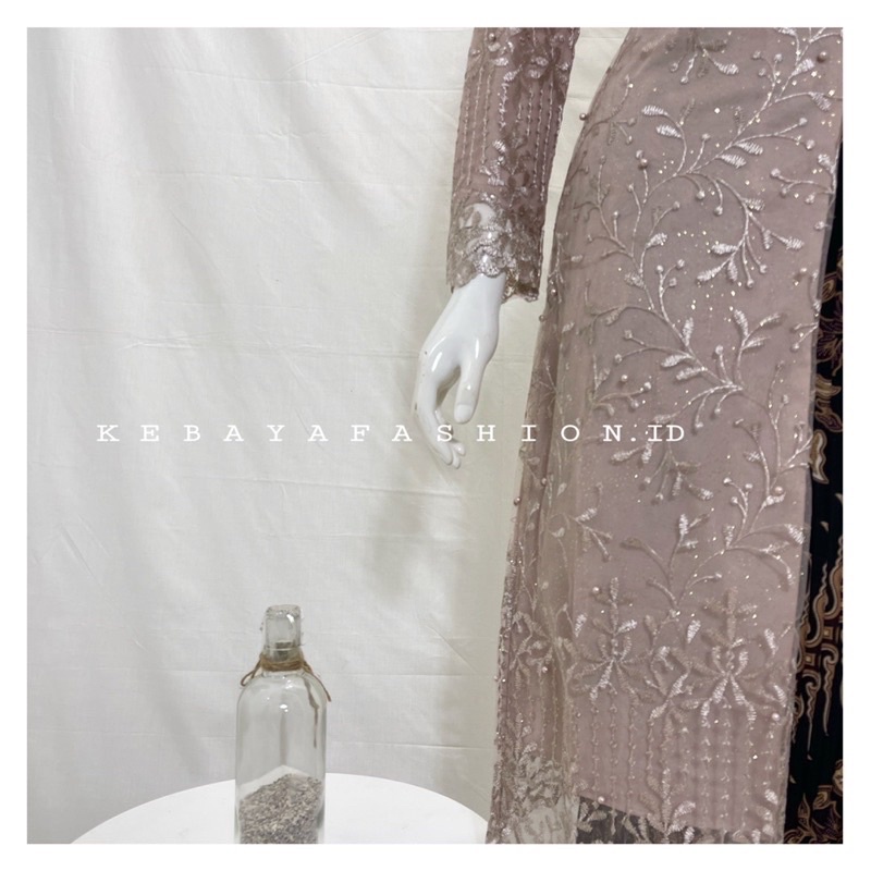 Kebaya Tunik Kerah Sanghai Kombinasi Payet / Kebaya Tunik tile  / Kebaya Modern / kebaya Pesta / Kebaya Ibu Besan