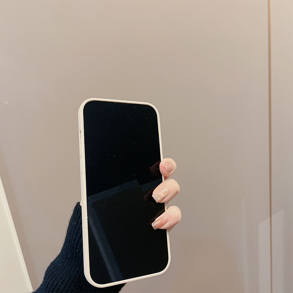IPHONE Soft Case Handphone Bingkai Foto Tulip Putih Vintage Untuk Iphone7 8 PLUS X XR XS 11 12 13 14 MINI PRO MAX SE 2020 Cover