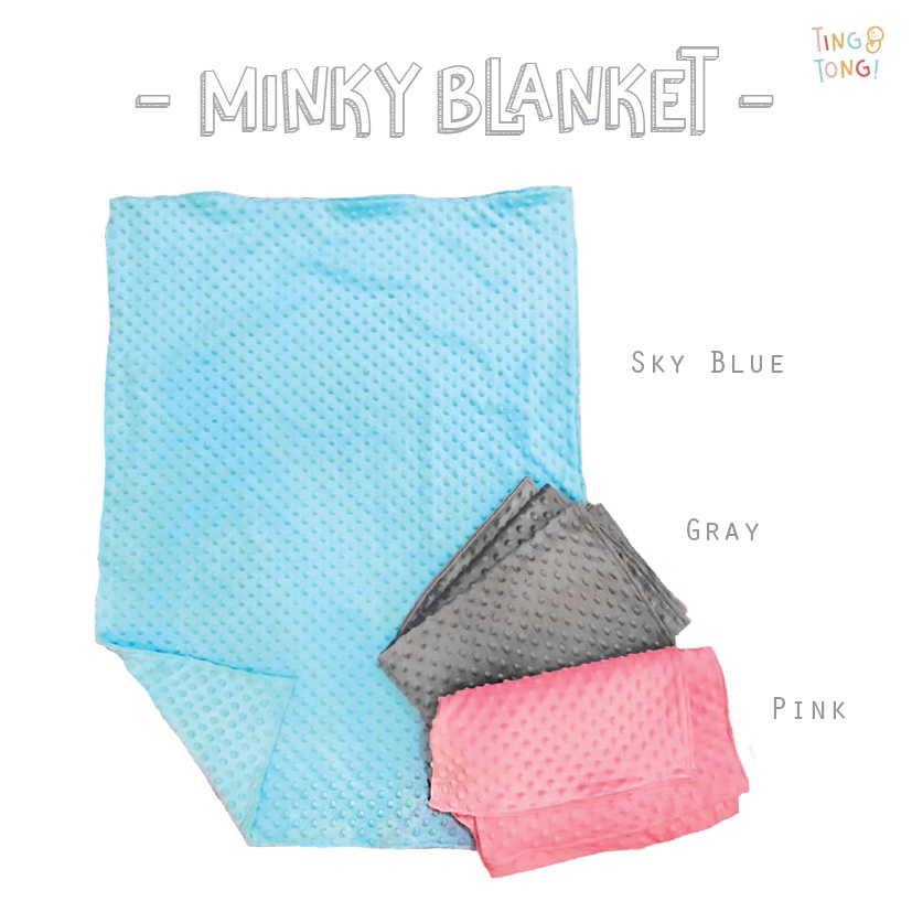 TINGTONG - Selimut Bayi Minky Dot Dua Sisi - Minky Baby Blanket