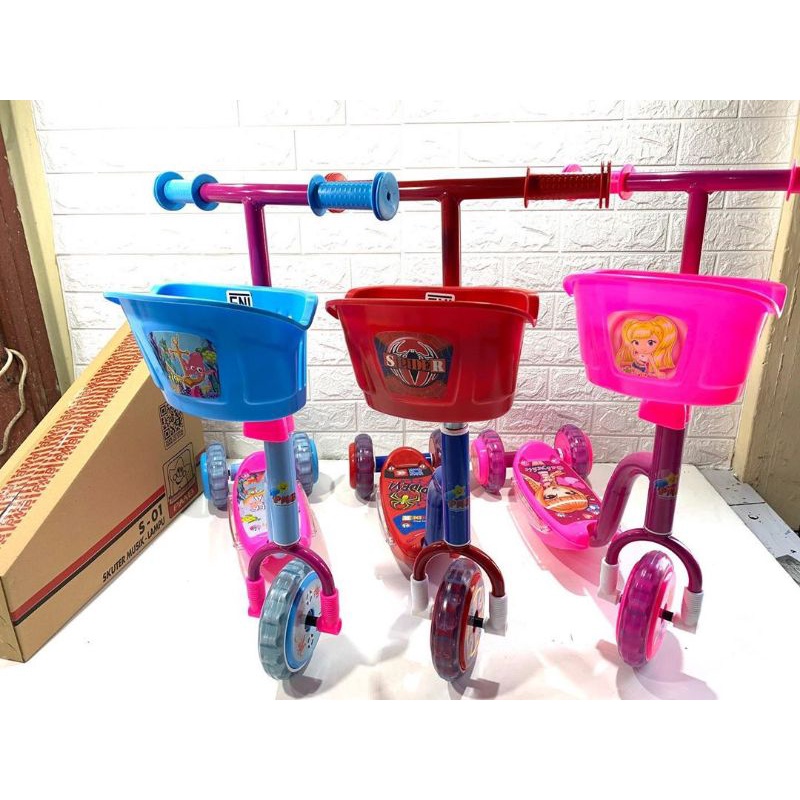 otopet scooter musik keranjang anak pmb