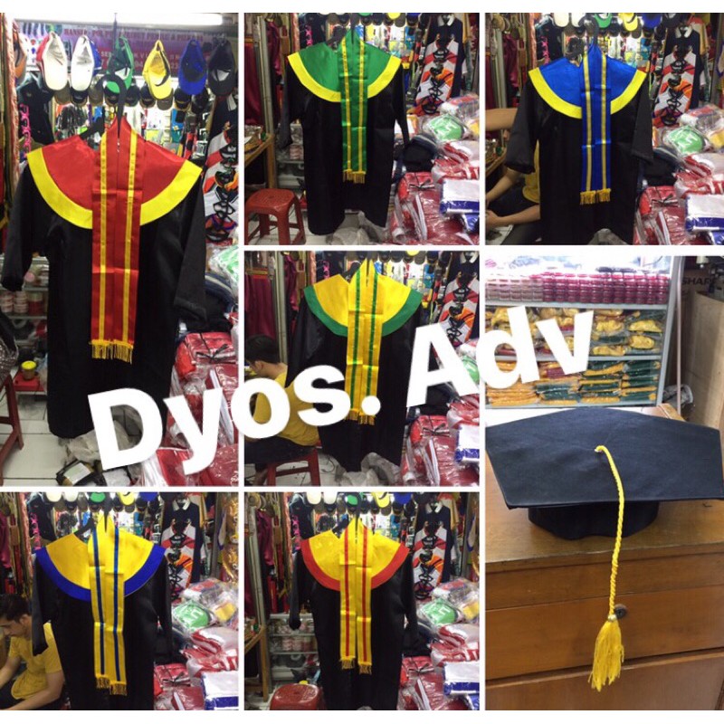 Toga wisuda SD toga SD toga wisuda untuk anak-anak bahan satin stok ready berkualitas